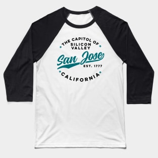 Vintage Silicon Valley San Jose California Retro USA City Baseball T-Shirt